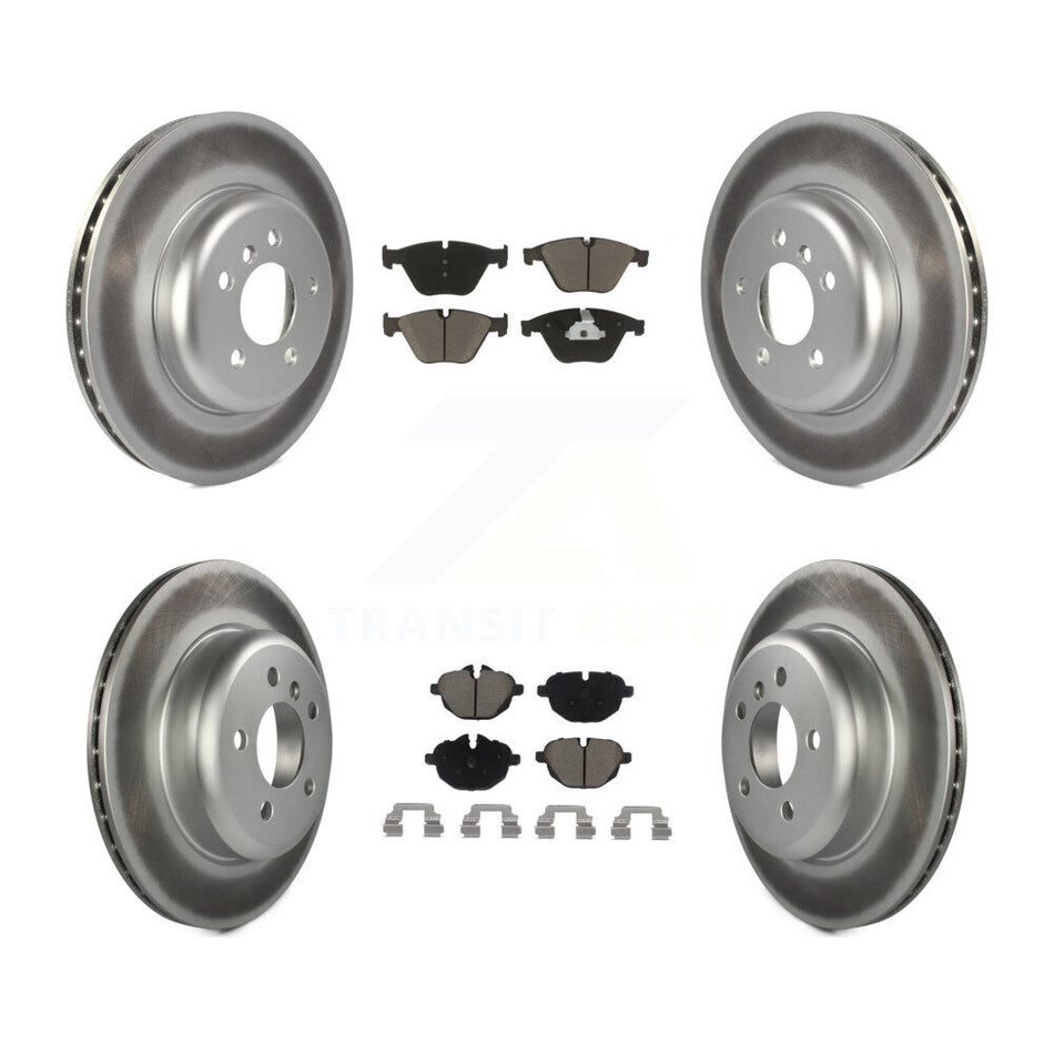 Front Rear Coated Disc Brake Rotors And Ceramic Pads Kit For BMW 535i xDrive 535d ActiveHybrid 5 KGC-101369