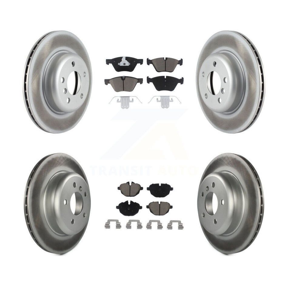 Front Rear Coated Disc Brake Rotors And Ceramic Pads Kit For BMW 528i xDrive Without Performance Brakes With 330mm Diameter Rotor KGC-101370