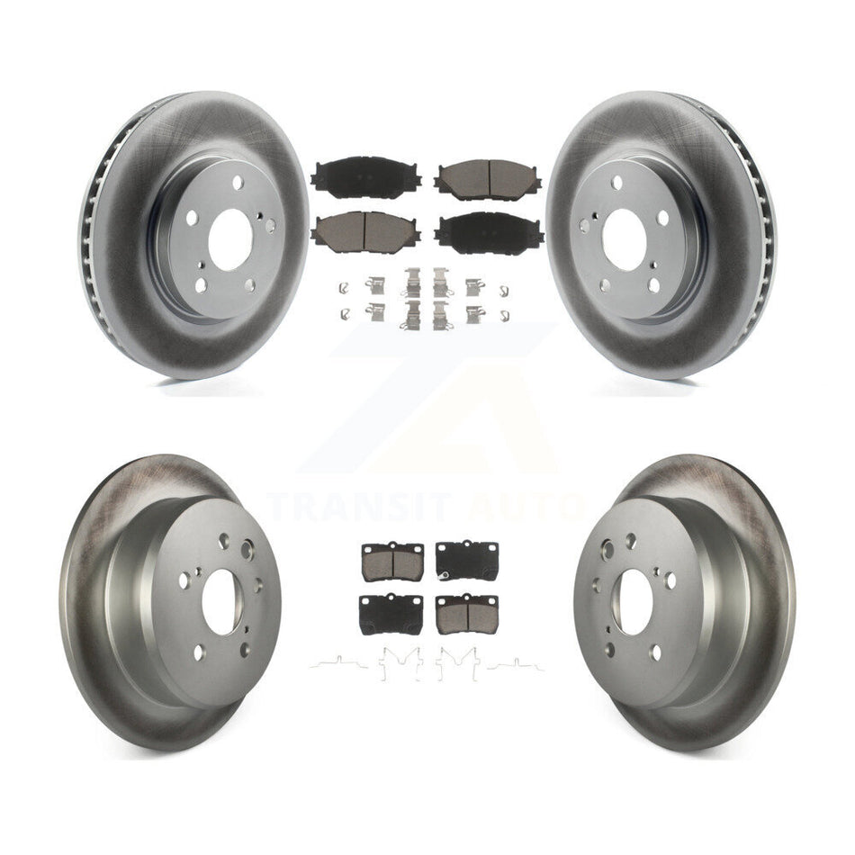 Front Rear Coated Disc Brake Rotors And Ceramic Pads Kit For Lexus IS250 KGC-101388