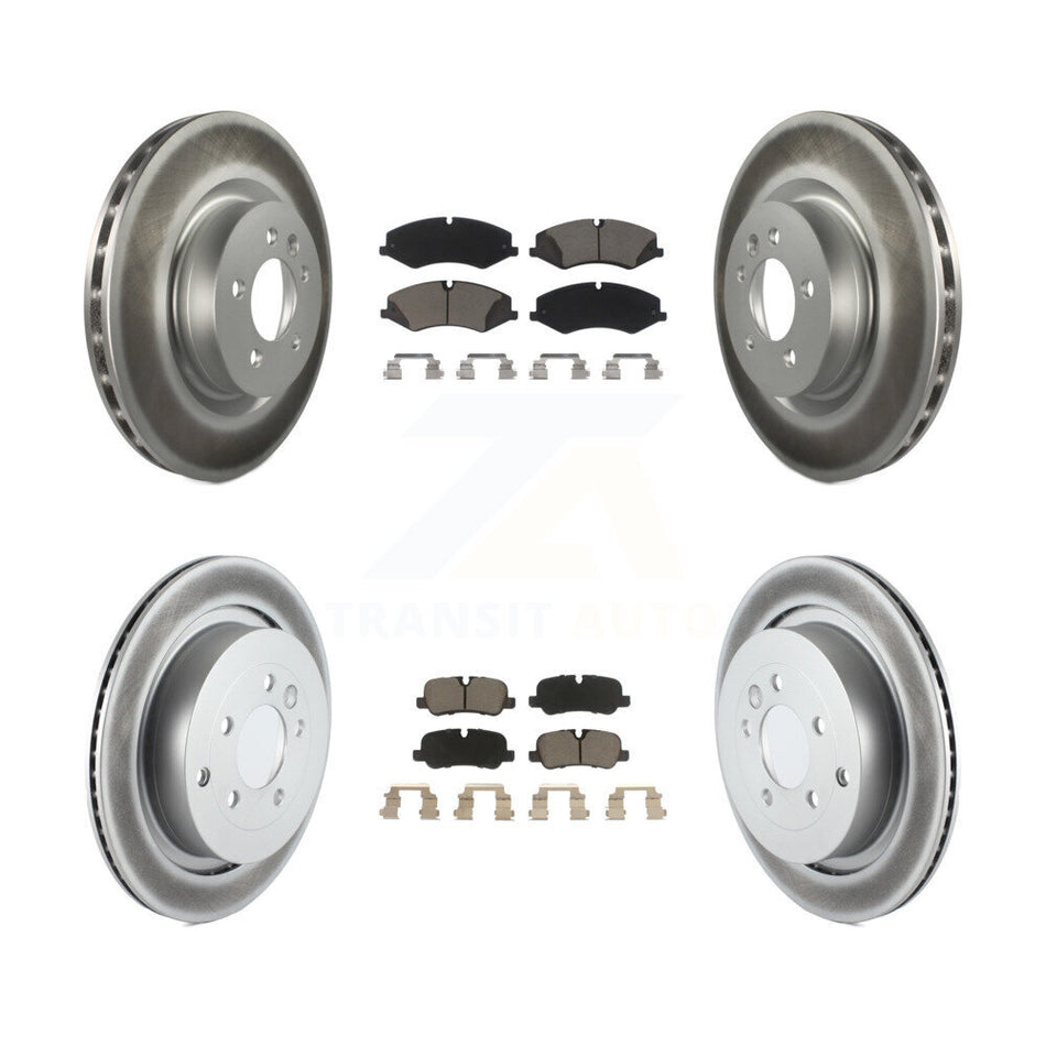 Front Rear Coated Disc Brake Rotors And Ceramic Pads Kit For Land Rover LR4 Range Sport KGC-101389