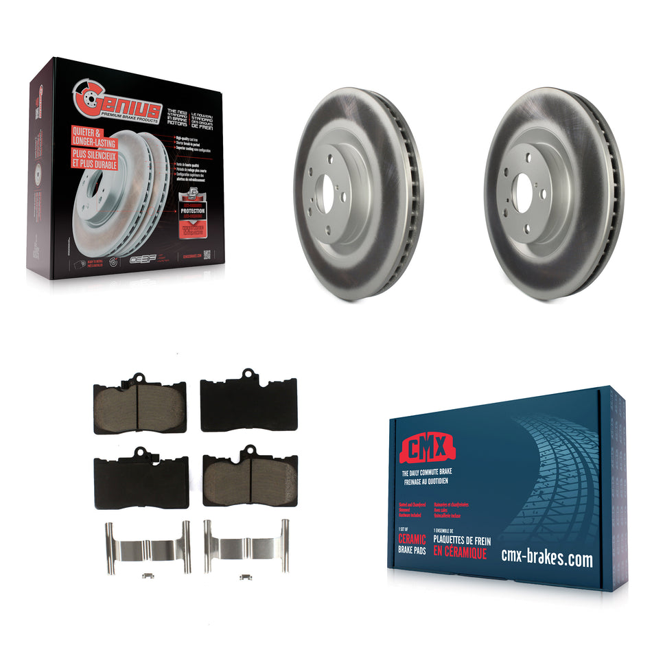 Front Coated Disc Brake Rotors And Ceramic Pads Kit For Lexus GS350 IS300 IS350 RC350 IS200t RC300 RC200t GS300 GS450h GS200t GS460 KGC-101399