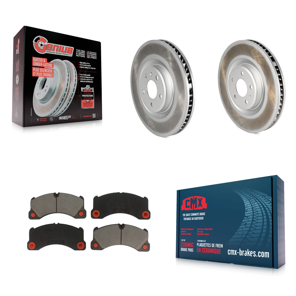 Front Coat Brake Rotor Ceramic Pad Kit For Porsche Macan Without Composite Brakes KGC-101402