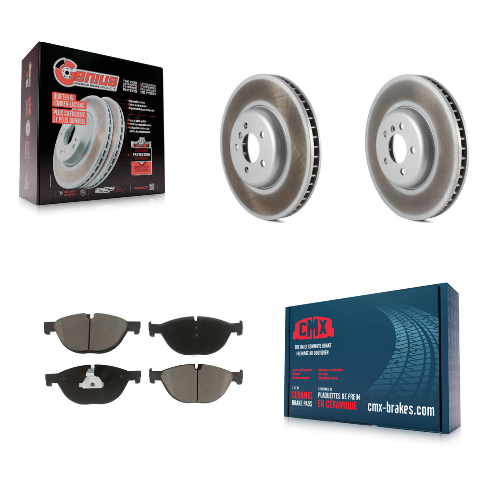 Front Coated Disc Brake Rotors And Ceramic Pads Kit For BMW 750Li xDrive 750i 550i GT KGC-101408