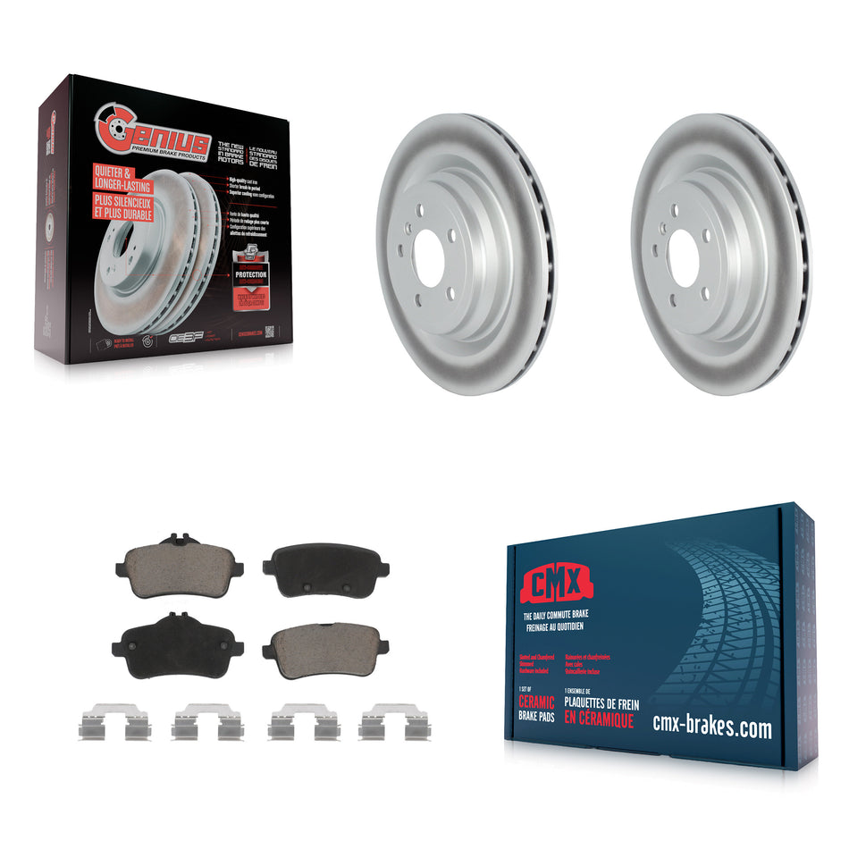 Rear Coated Disc Brake Rotors And Ceramic Pads Kit For Mercedes-Benz ML350 GLE350 GLE43 AMG GLE400 GLE450 ML400 GLE300d ML550 GLE550e KGC-101410