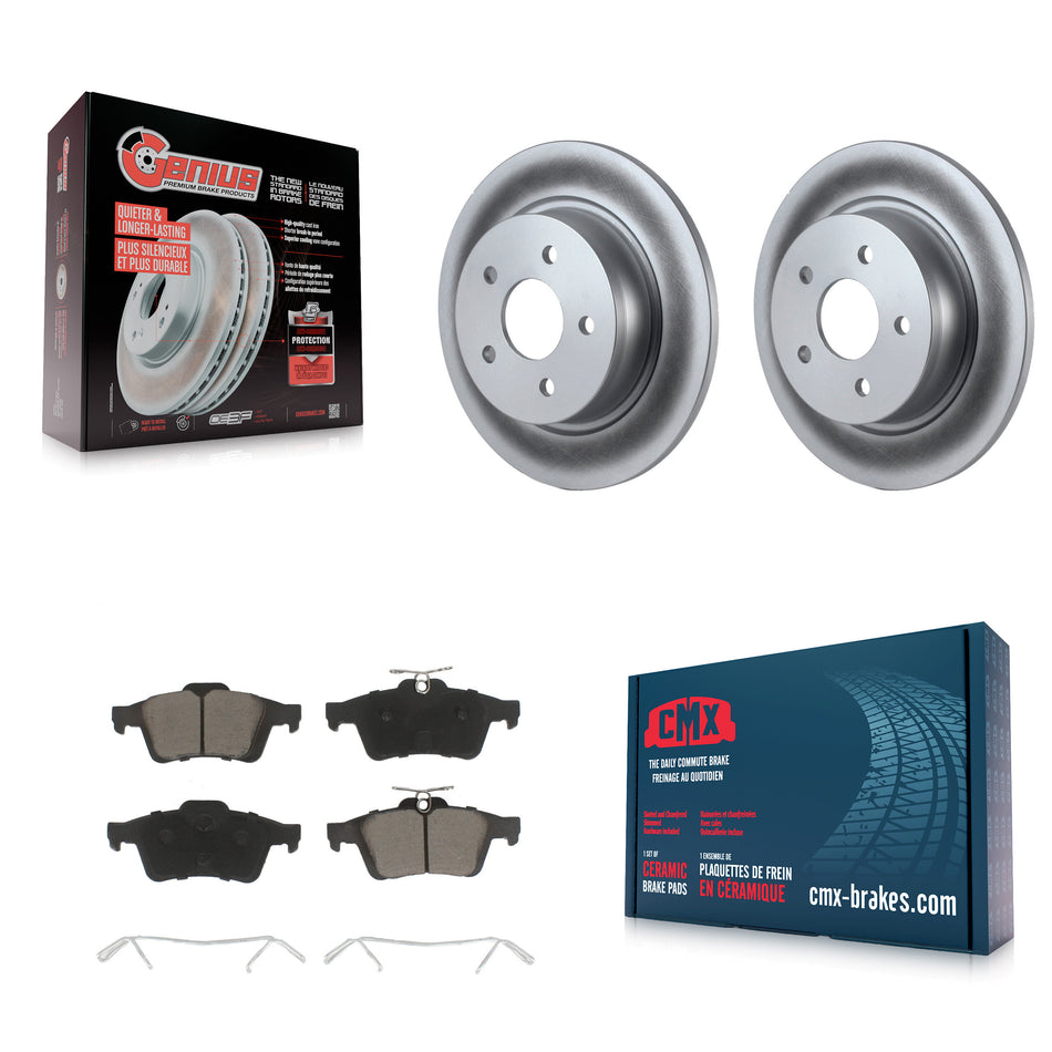 Rear Coated Disc Brake Rotors And Ceramic Pads Kit For Ford Escape Connect C-Max KGC-101421