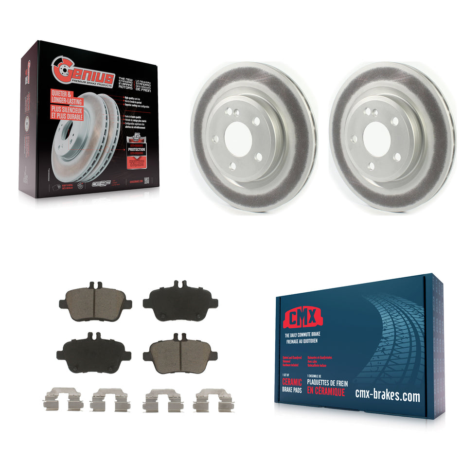Rear Coated Disc Brake Rotors And Ceramic Pads Kit For Mercedes-Benz GLA250 CLA250 INFINITI QX30 KGC-101434