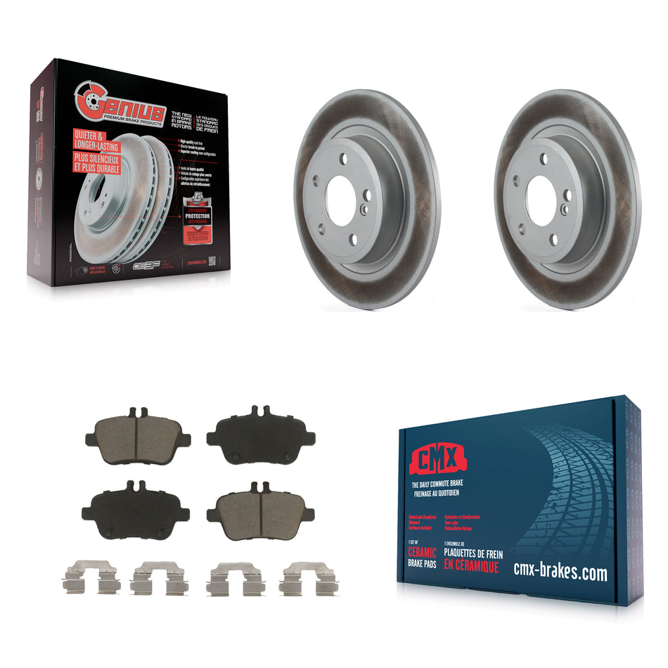 Rear Coated Disc Brake Rotors And Ceramic Pads Kit For Mercedes-Benz GLA250 CLA250 INFINITI QX30 B Electric Drive B250e KGC-101435