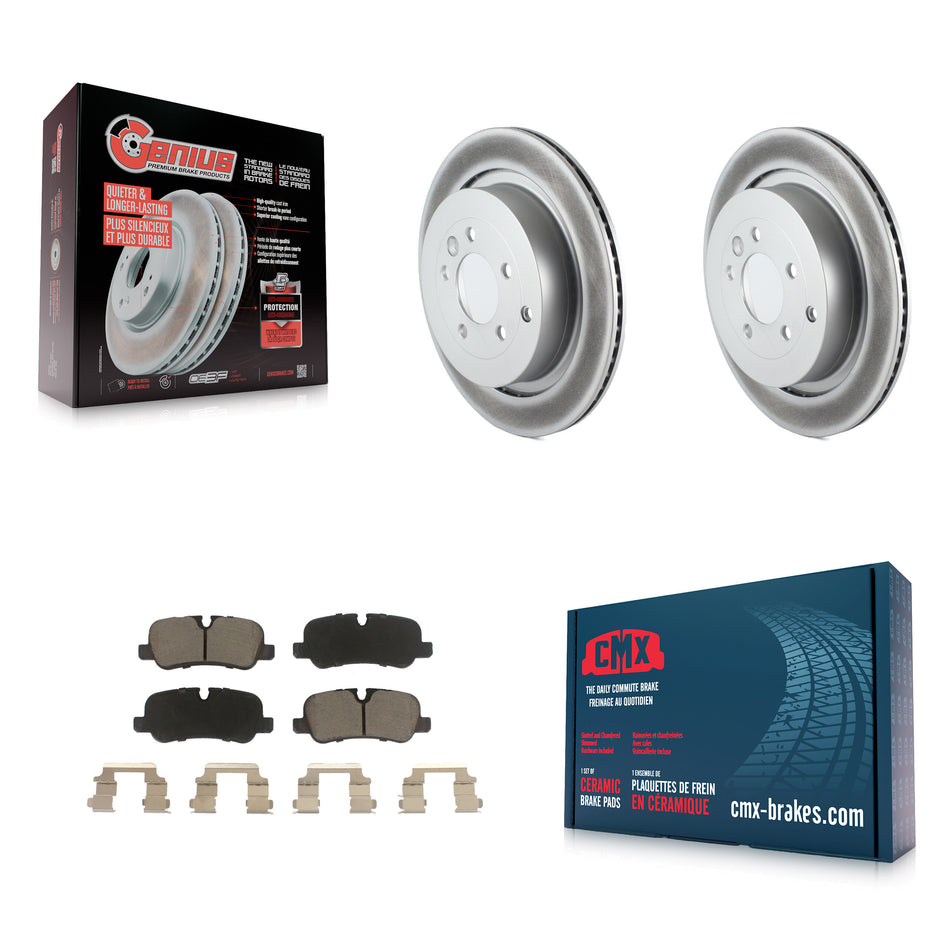 Rear Coated Disc Brake Rotors And Ceramic Pads Kit For Land Rover Range Sport LR4 LR3 KGC-101459