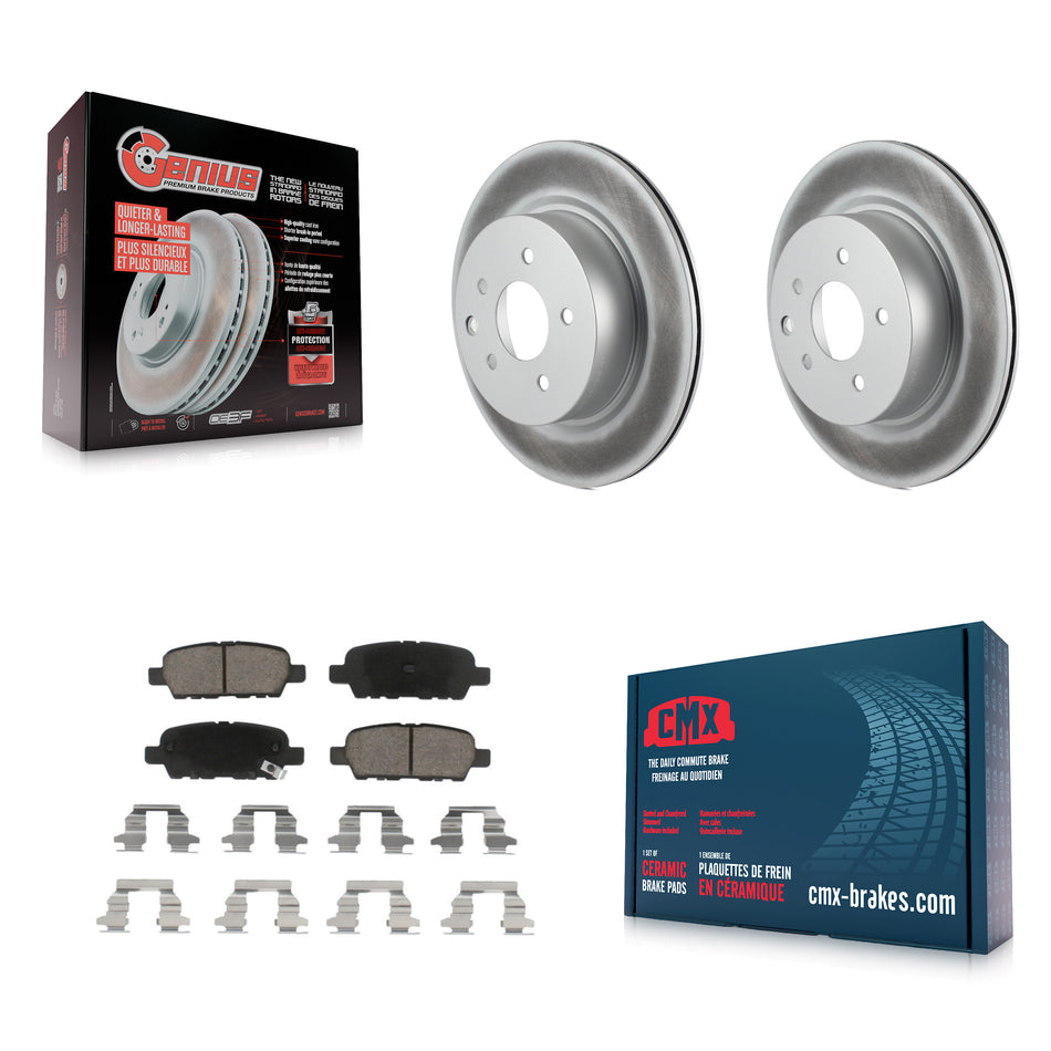 Rear Coated Disc Brake Rotors And Ceramic Pads Kit For Nissan INFINITI Maxima G37 G35 M35 370Z 350Z QX50 EX35 G25 M45 Q40 EX37 Z KGC-101488