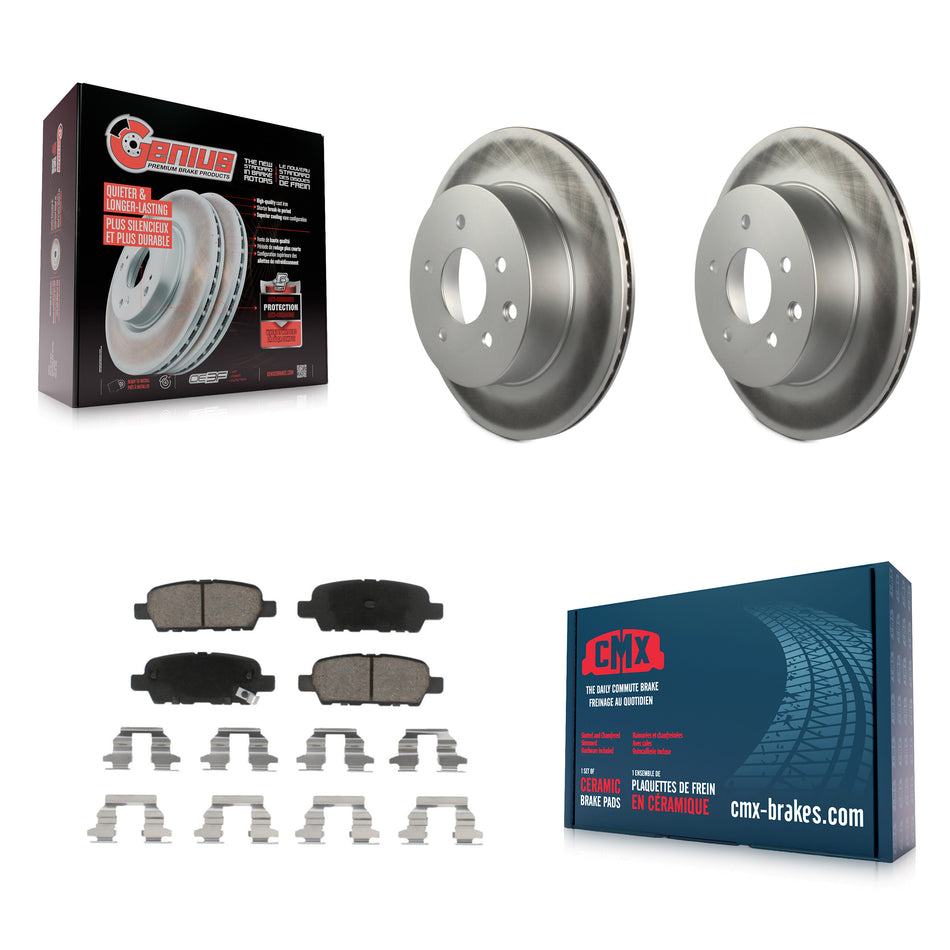 Rear Coated Disc Brake Rotors And Ceramic Pads Kit For Nissan Rogue Sport INFINITI G35 Select LEAF Juke 350Z Qashqai X-Trail KGC-101491