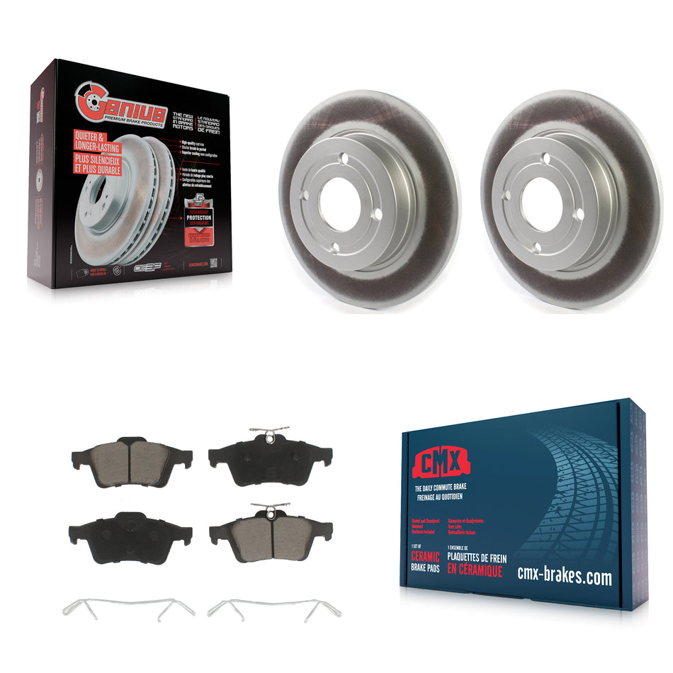 Rear Coated Disc Brake Rotors And Ceramic Pads Kit For Ford EcoSport KGC-101500
