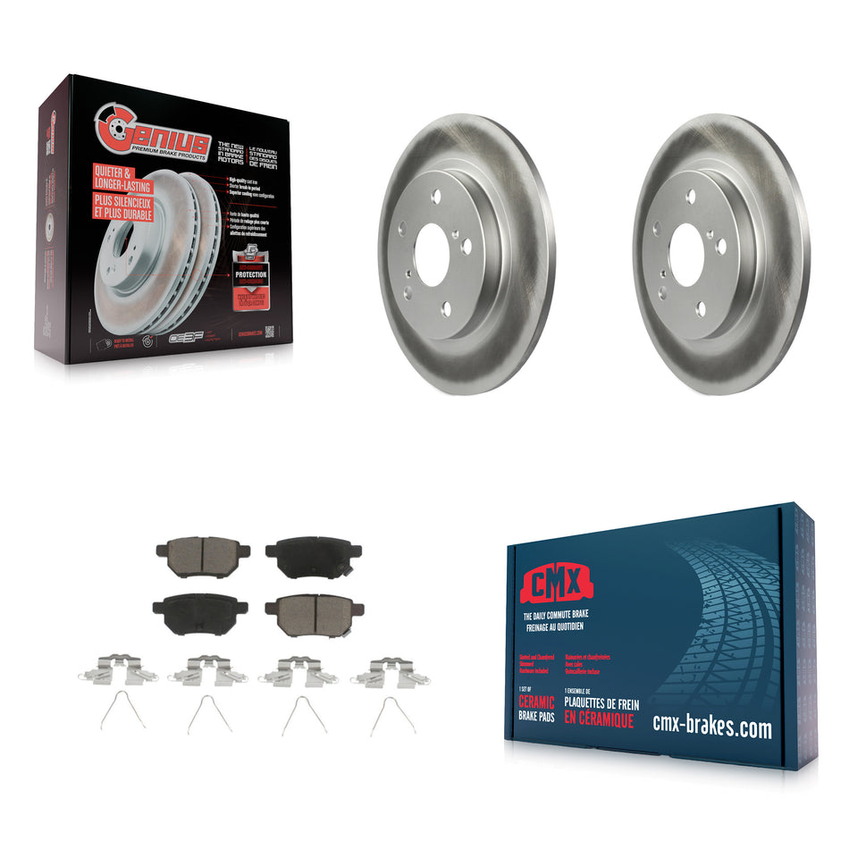 Rear Coated Disc Brake Rotors And Ceramic Pads Kit For Scion xB Toyota Matrix Pontiac Vibe Corolla iM KGC-101519