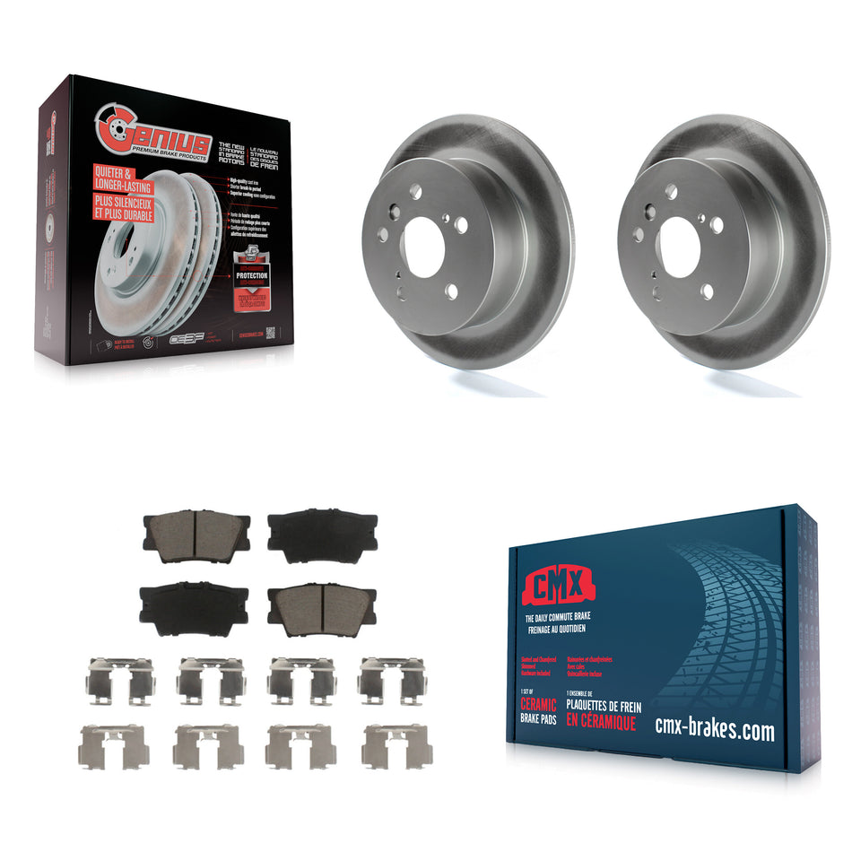 Rear Coated Disc Brake Rotors And Ceramic Pads Kit For Toyota Camry Lexus ES350 Avalon KGC-101526