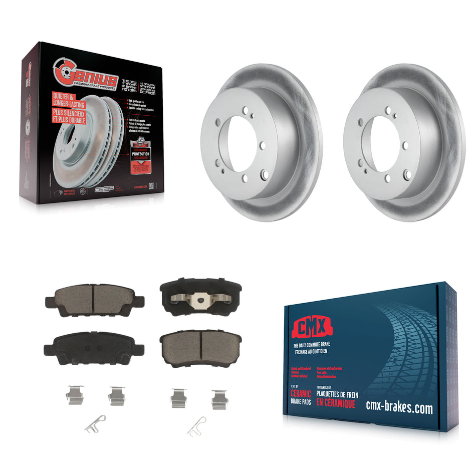 Rear Coated Disc Brake Rotors And Ceramic Pads Kit For Mitsubishi Lancer Outlander KGC-101543