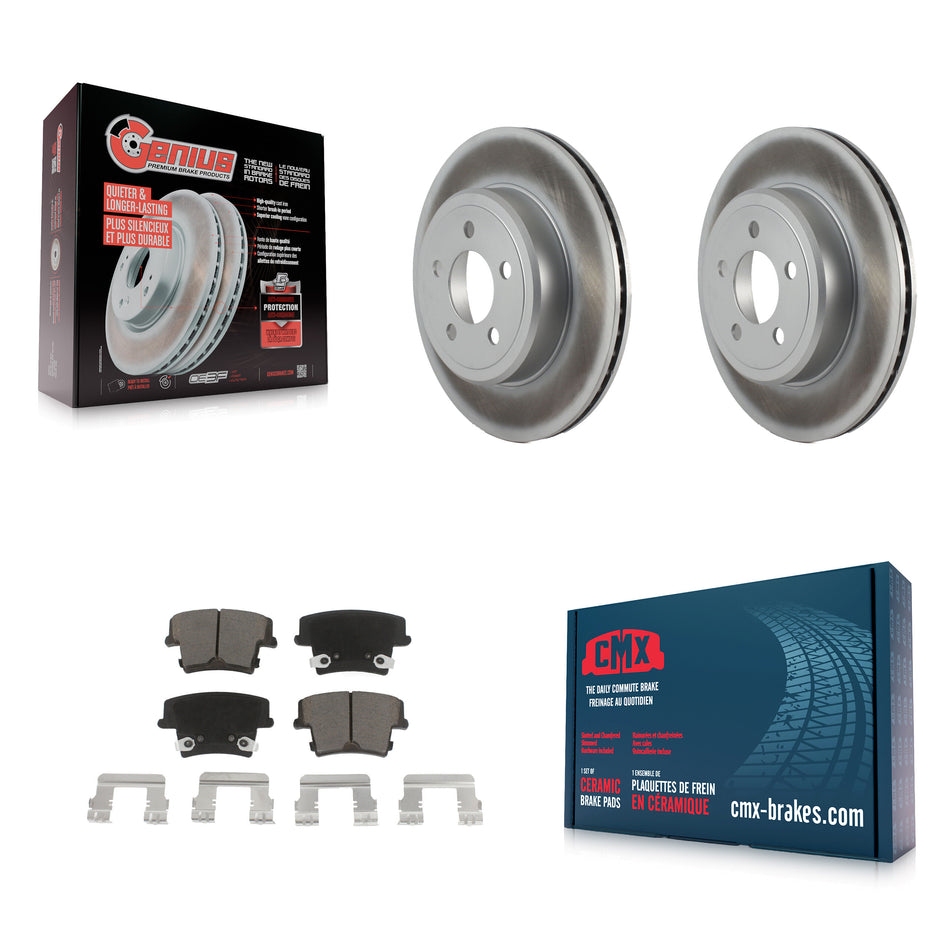 Rear Coated Disc Brake Rotors And Ceramic Pads Kit For Dodge Charger Chrysler 300 Challenger Magnum KGC-101551