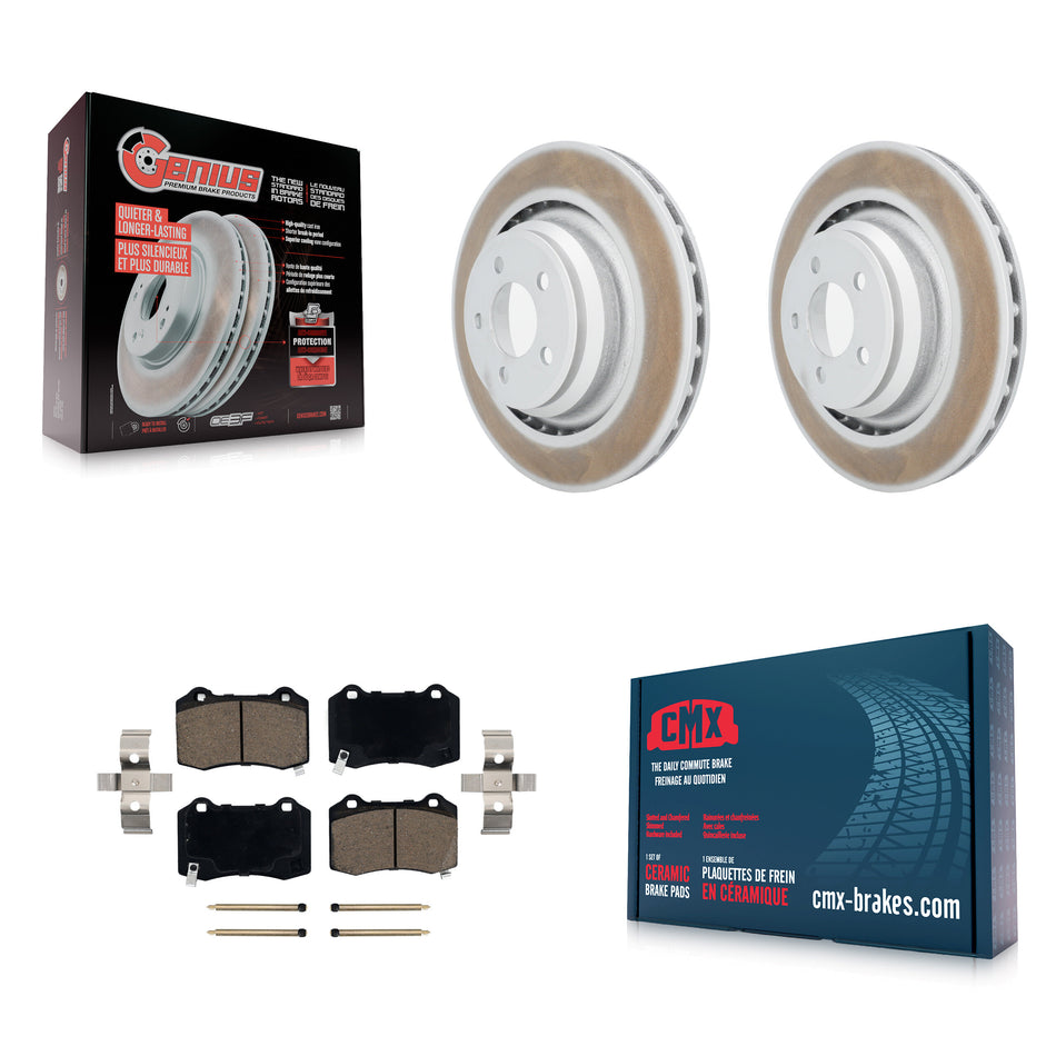 Rear Coated Disc Brake Rotors And Ceramic Pads Kit For Dodge Charger Chrysler 300 Challenger Magnum KGC-101552