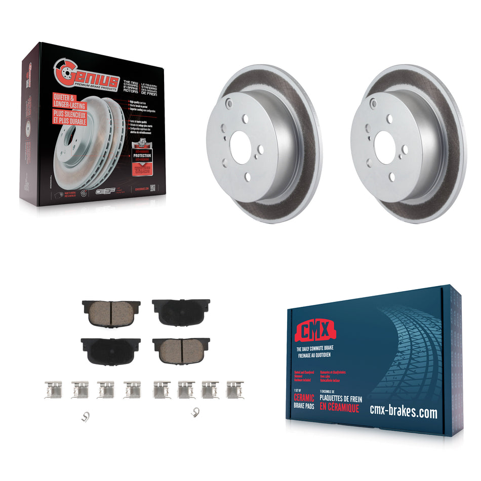 Rear Coated Disc Brake Rotors And Ceramic Pads Kit For 2005-2010 Scion tC KGC-101559