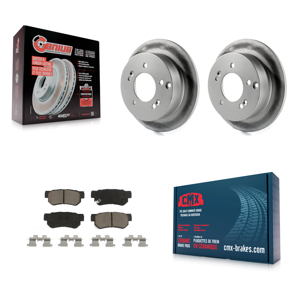 Rear Coated Disc Brake Rotors And Ceramic Pads Kit For Hyundai Sonata Kia Sportage Tucson Optima XG350 XG300 Magentis KGC-101581