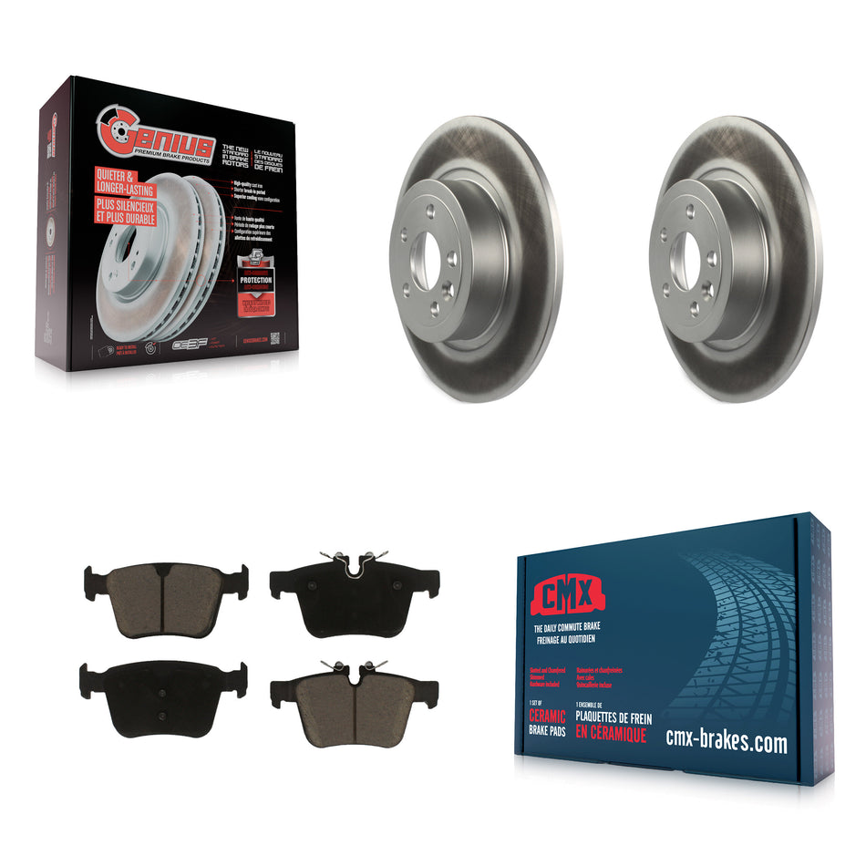 Rear Coated Disc Brake Rotors And Ceramic Pads Kit For 2016-2019 Land Rover Range Evoque KGC-101582