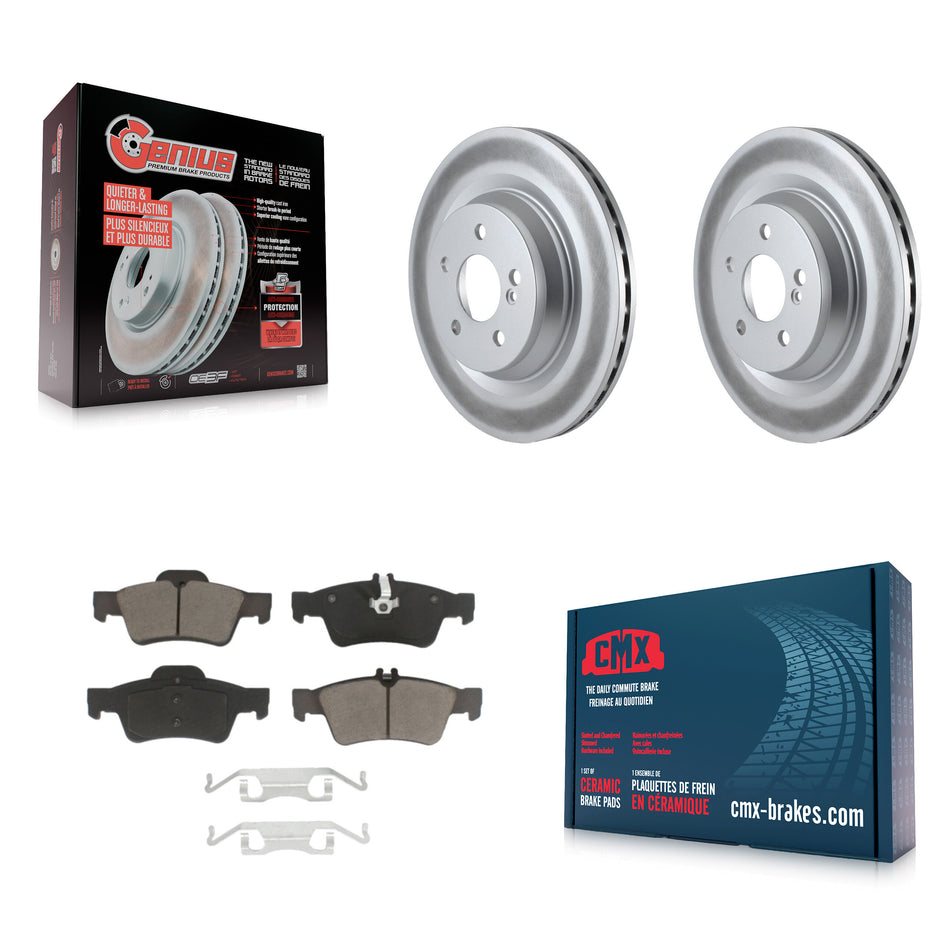 Rear Coated Disc Brake Rotors And Ceramic Pads Kit For Mercedes-Benz S550 SL550 CL550 S600 S350 S400 CL600 S450 KGC-101601