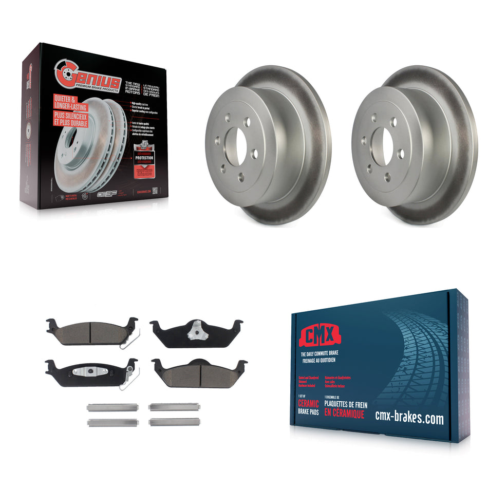 Rear Coated Disc Brake Rotors And Ceramic Pads Kit For 2003-2004 Dodge Dakota KGC-101611