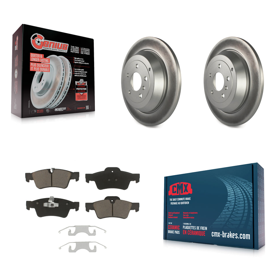 Rear Coated Disc Brake Rotors And Ceramic Pads Kit For Mercedes-Benz ML350 R350 ML500 ML320 R500 R320 ML450 KGC-101616