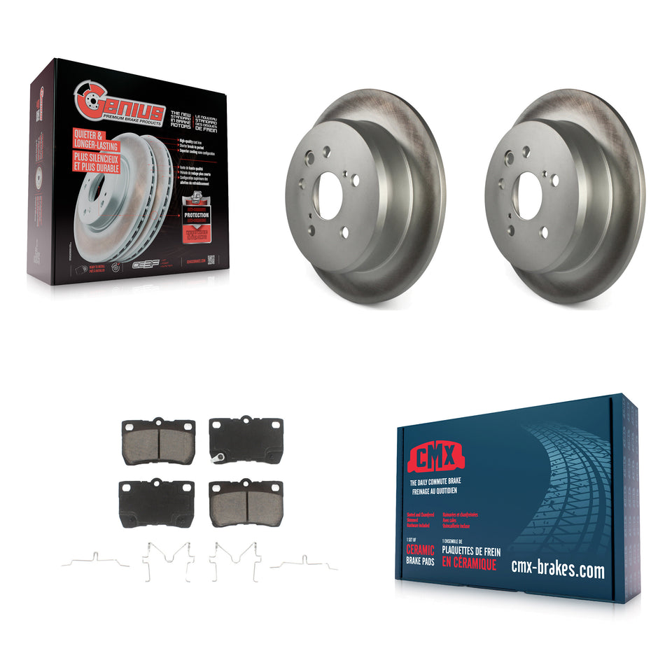 Rear Coated Disc Brake Rotors And Ceramic Pads Kit For Lexus IS250 KGC-101622
