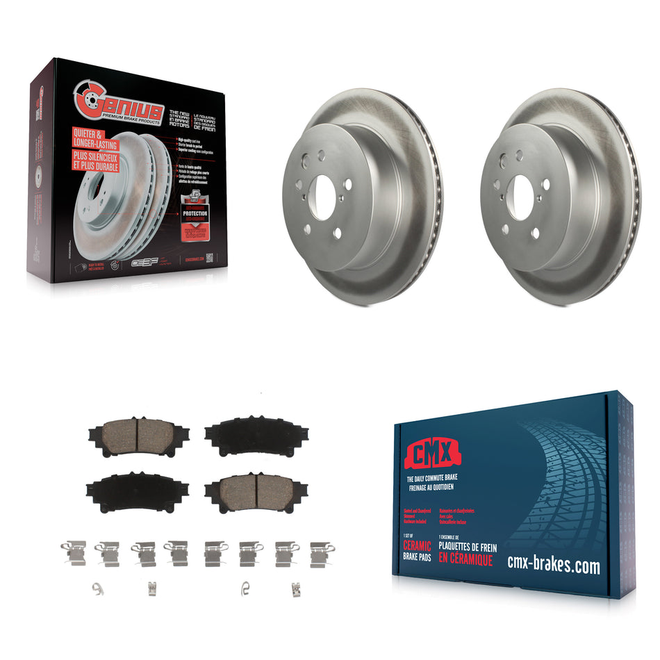 Rear Coated Disc Brake Rotors And Ceramic Pads Kit For Lexus IS250 IS350 KGC-101623