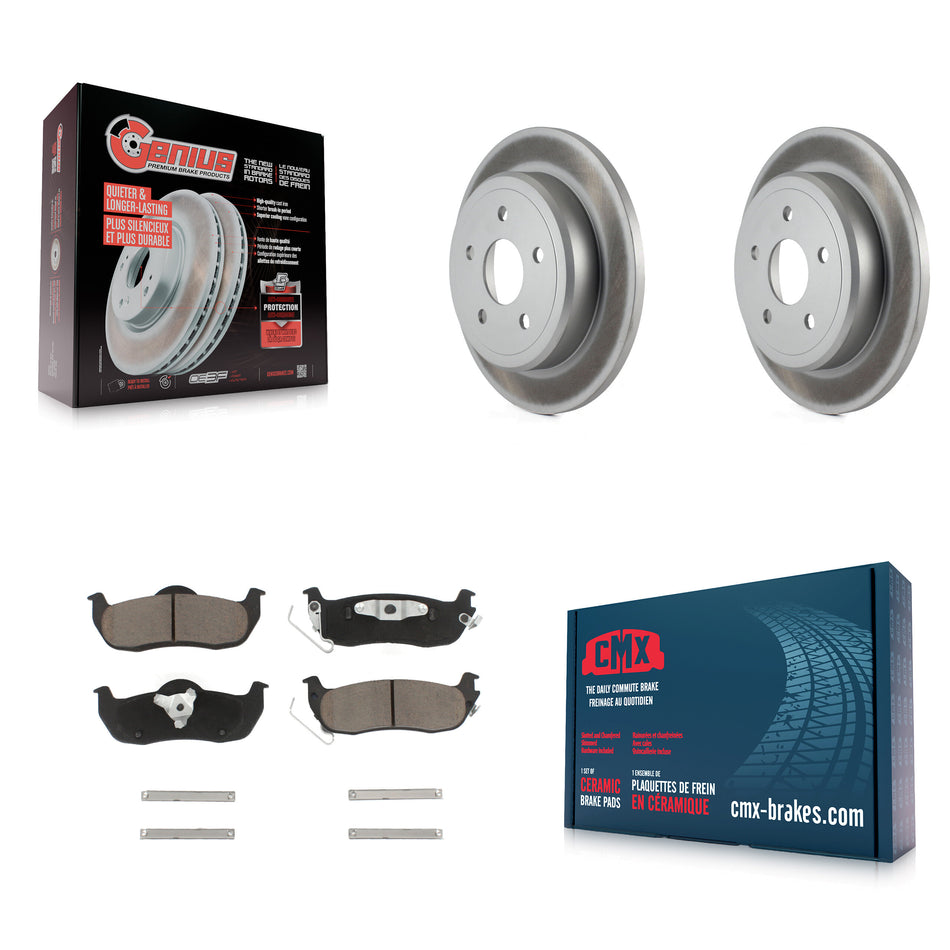 Rear Coated Disc Brake Rotors And Ceramic Pads Kit For Jeep Grand Cherokee Commander KGC-101628