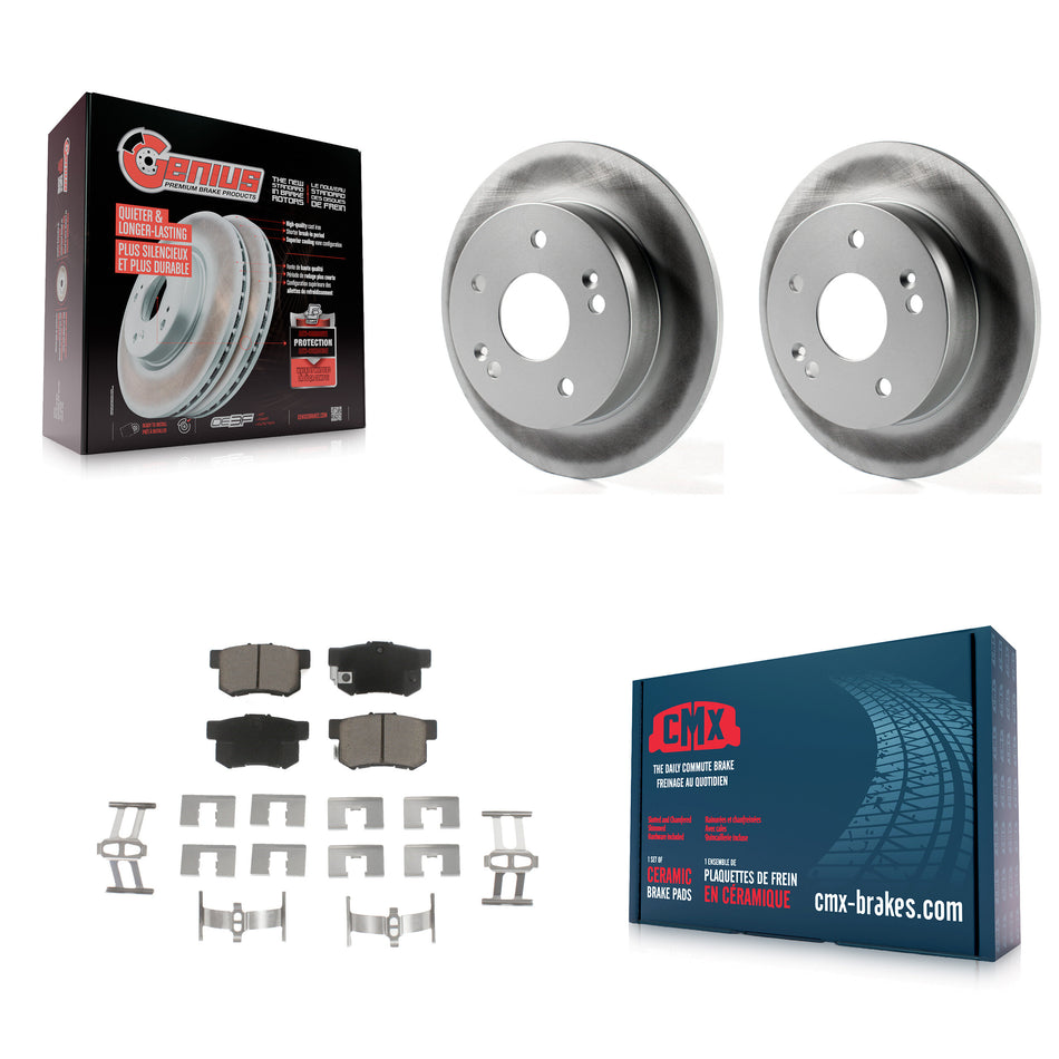 Rear Coated Disc Brake Rotors And Ceramic Pads Kit For Honda Accord Civic Acura RSX Integra KGC-101630