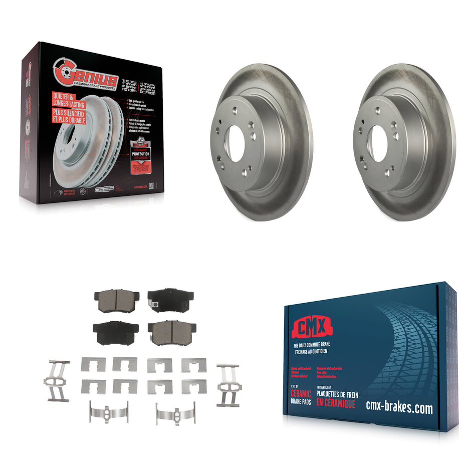 Rear Coated Disc Brake Rotors And Ceramic Pads Kit For Honda Accord Acura ILX KGC-101640