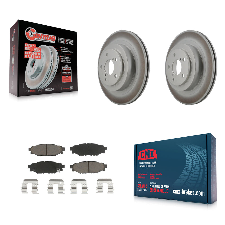 Rear Coated Disc Brake Rotors And Ceramic Pads Kit For Subaru Legacy KGC-101650
