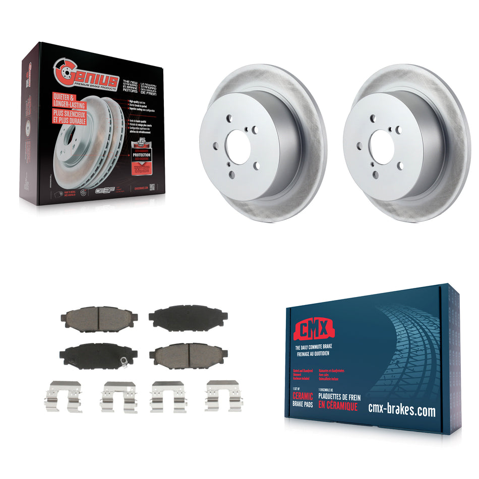 Rear Coated Disc Brake Rotors And Ceramic Pads Kit For Subaru Outback Legacy KGC-101652