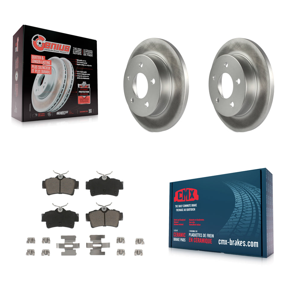 Rear Coated Disc Brake Rotors And Ceramic Pads Kit For Ford Mustang KGC-101662