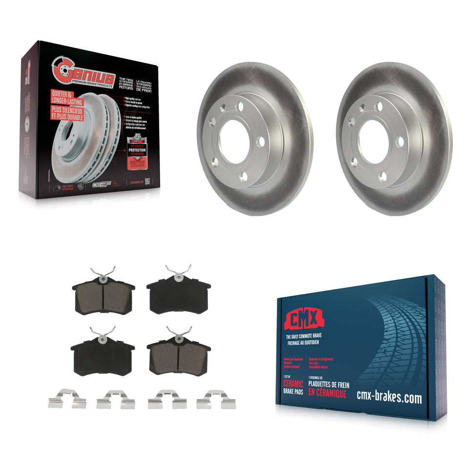 Rear Coated Disc Brake Rotors And Ceramic Pads Kit For Audi A4 S4 KGC-101672