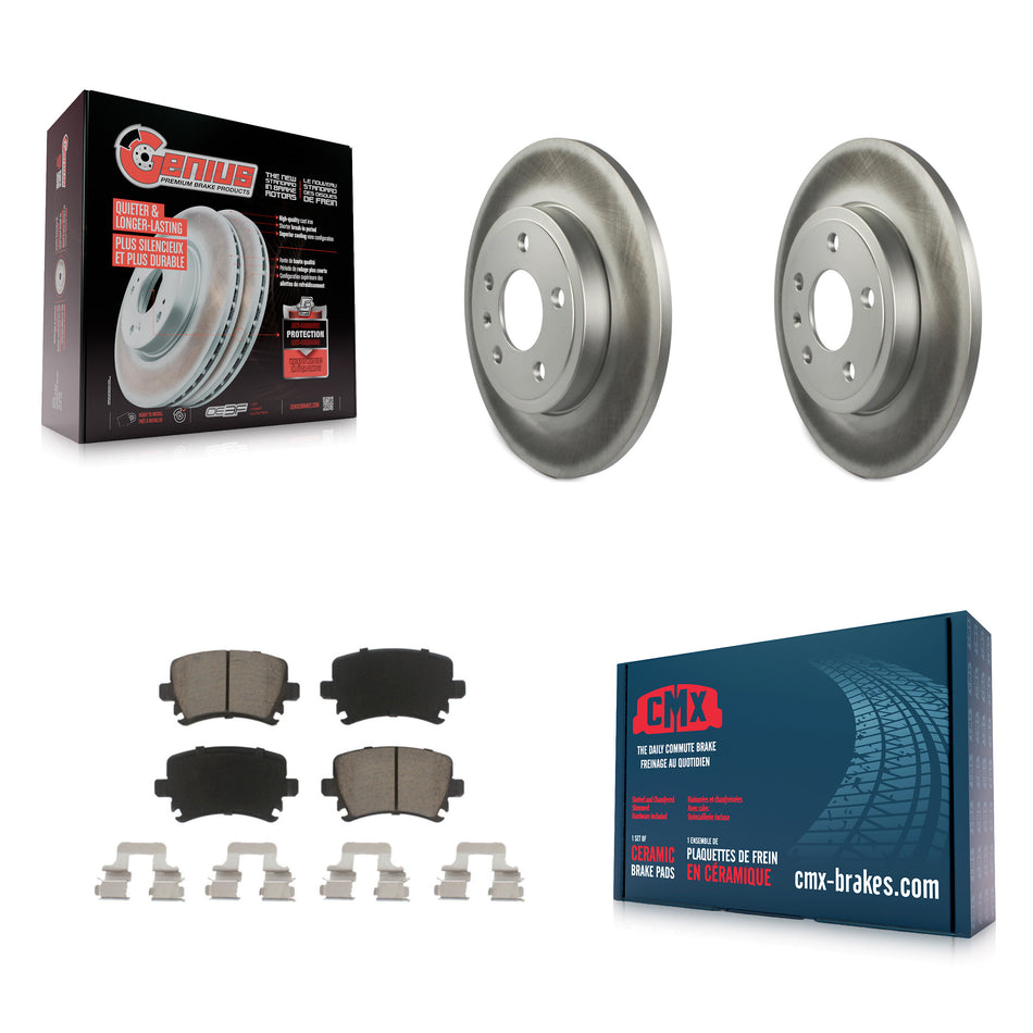 Rear Coated Disc Brake Rotors And Ceramic Pads Kit For Audi A4 Quattro KGC-101673