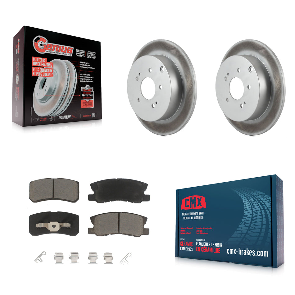 Rear Coated Disc Brake Rotors And Ceramic Pads Kit For Mitsubishi Endeavor KGC-101708