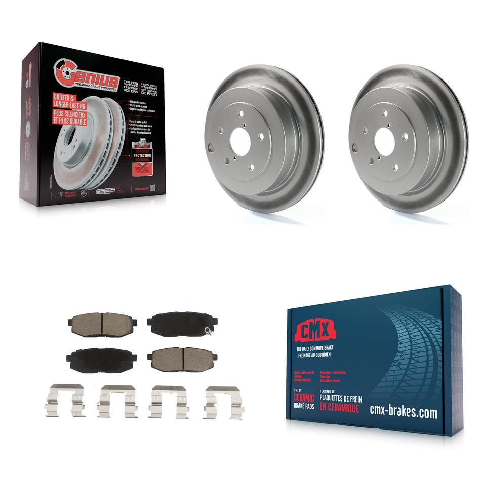 Rear Coated Disc Brake Rotors And Ceramic Pads Kit For Subaru Tribeca B9 KGC-101715