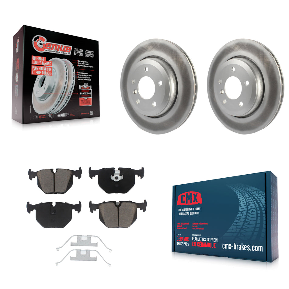 Rear Coated Disc Brake Rotors And Ceramic Pads Kit For BMW 330Ci 330i 330xi KGC-101717