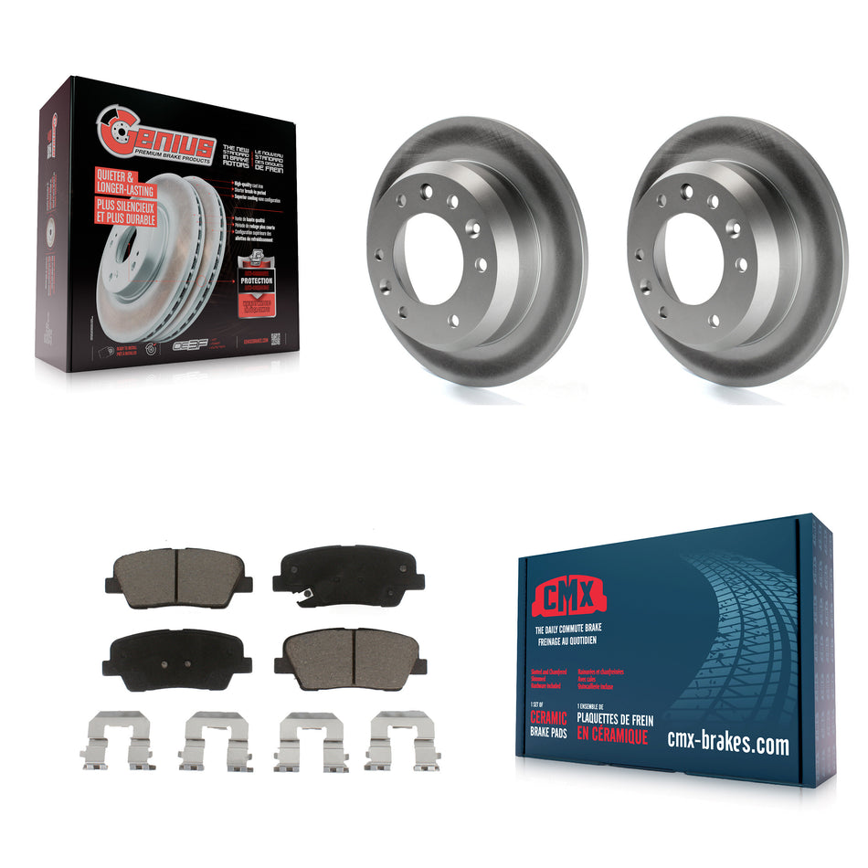 Rear Coated Disc Brake Rotors And Ceramic Pads Kit For Kia Sedona Hyundai Entourage KGC-101718