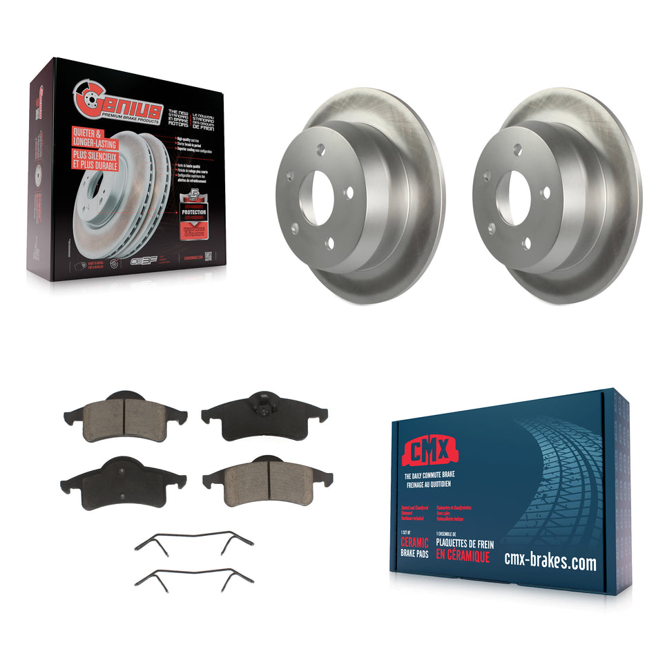 Rear Coated Disc Brake Rotors And Ceramic Pads Kit For 1999-2004 Jeep Grand Cherokee KGC-101724