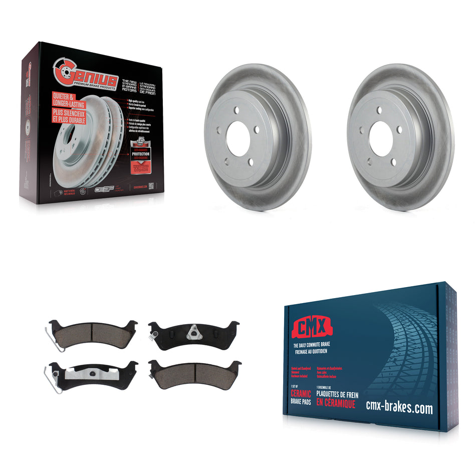 Rear Coated Disc Brake Rotors And Ceramic Pads Kit For Ford Explorer Sport Trac KGC-101733