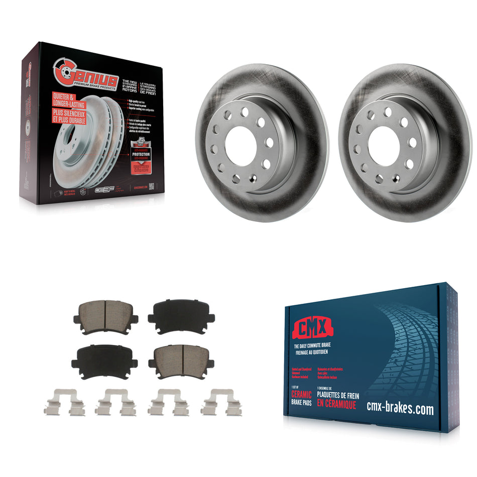 Rear Coated Disc Brake Rotors And Ceramic Pads Kit For Volkswagen GTI KGC-101760