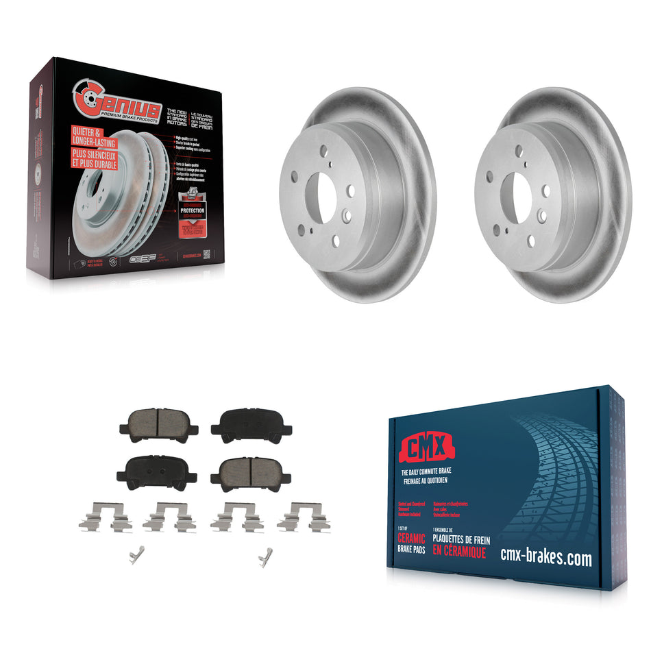 Rear Coated Disc Brake Rotors And Ceramic Pads Kit For Toyota Camry Solara KGC-101772
