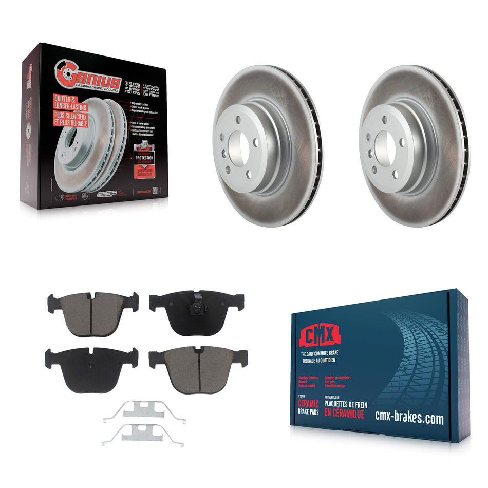 Rear Coated Disc Brake Rotors And Ceramic Pads Kit For BMW X5 X6 KGC-101790