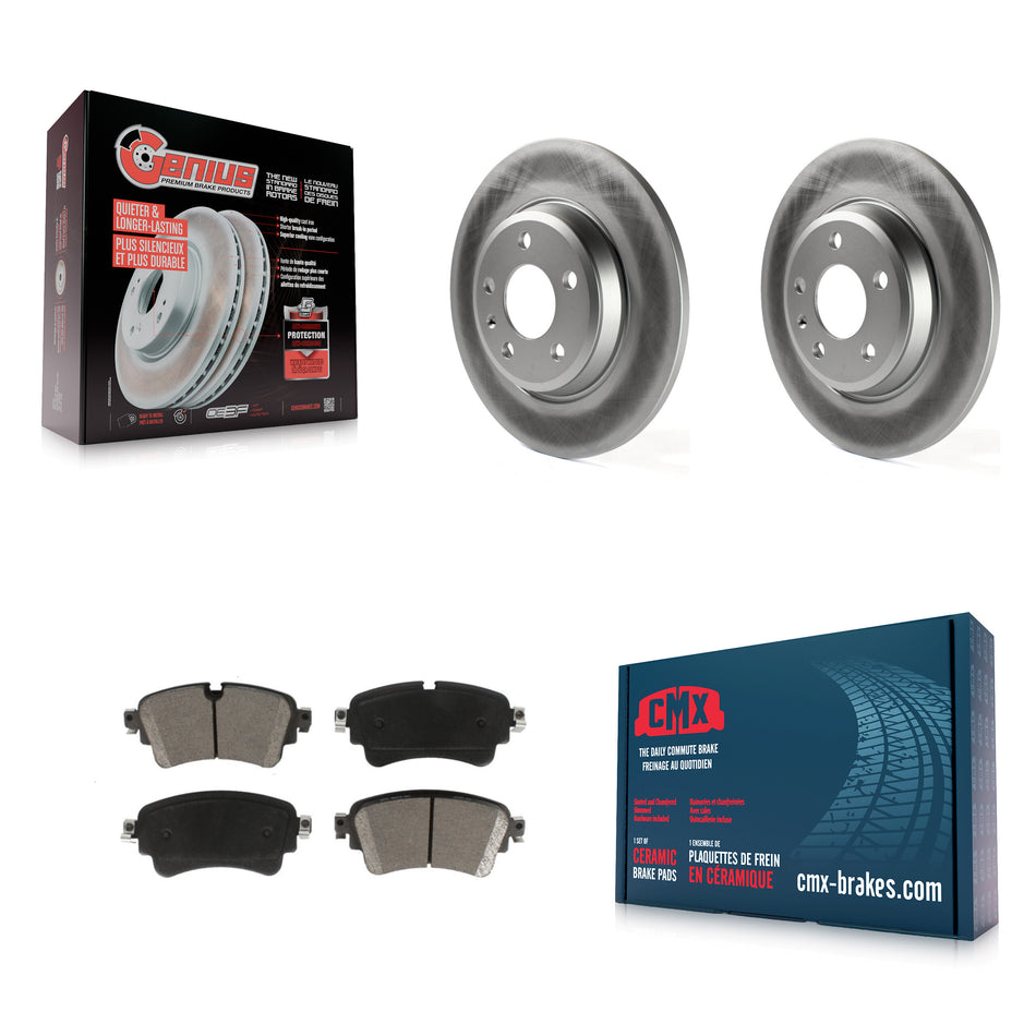 Rear Coated Disc Brake Rotors And Ceramic Pads Kit For Audi A4 Quattro KGC-101802