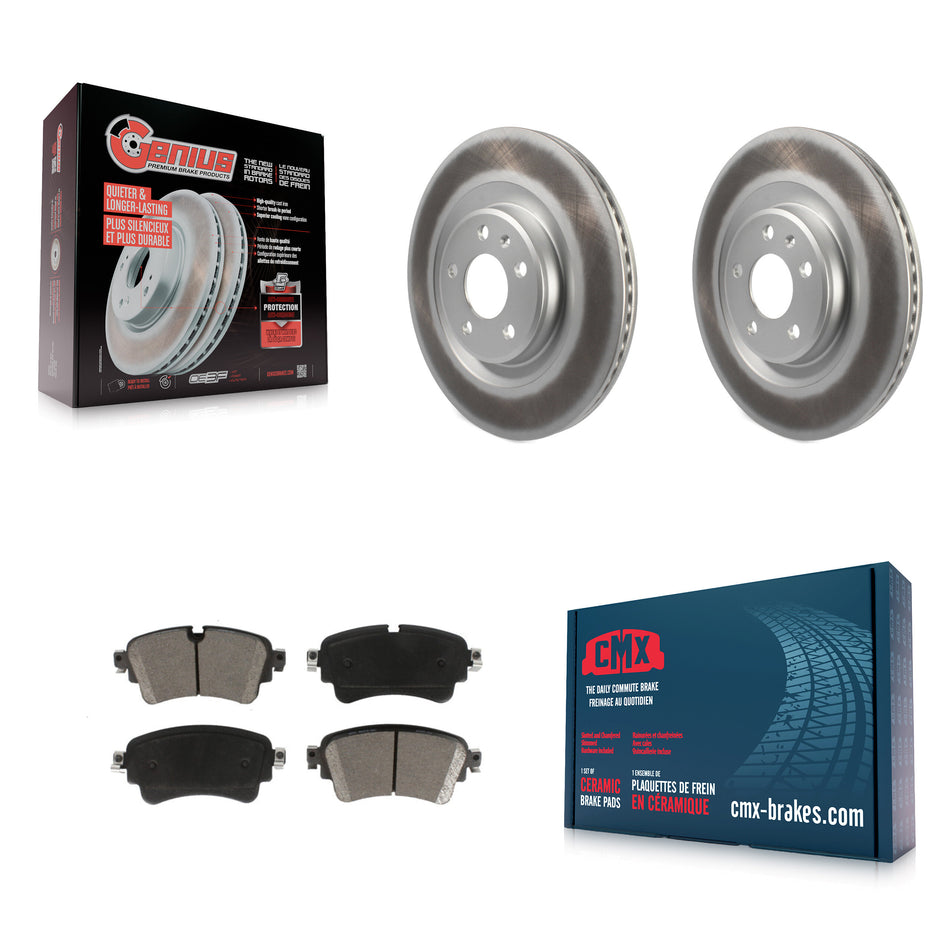 Rear Coated Disc Brake Rotors And Ceramic Pads Kit For Audi Q5 A4 A5 Quattro A6 S5 S4 Sportback allroad PHEV KGC-101804