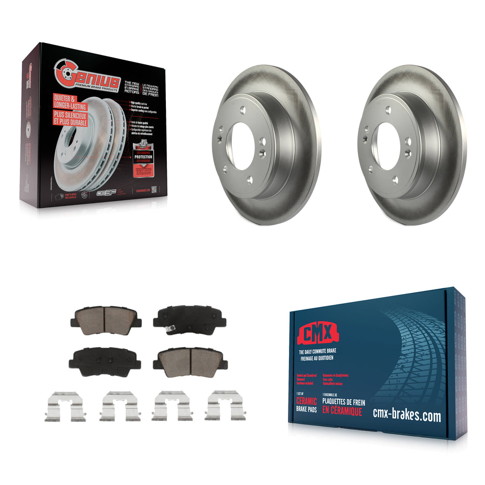 Rear Coated Disc Brake Rotors And Ceramic Pads Kit For Hyundai Elantra Kia Soul Forte Veloster GT Forte5 Coupe Koup KGC-101812