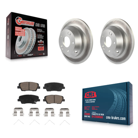 Rear Coated Disc Brake Rotors & Ceramic Pad Kit For Kia Sorento Hyundai Santa Fe Sport XL KGC-101821
