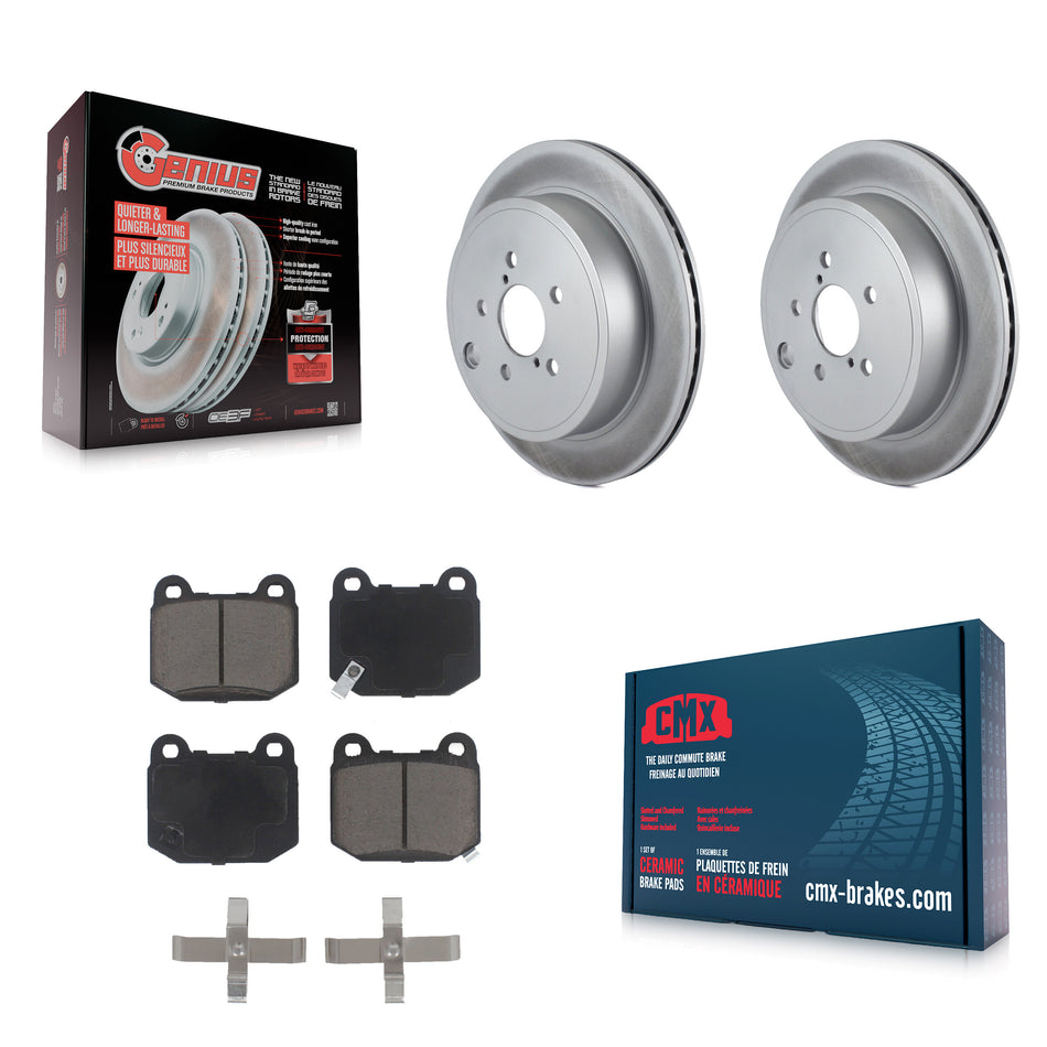 Rear Coated Disc Brake Rotors And Ceramic Pads Kit For Subaru BRZ KGC-101826